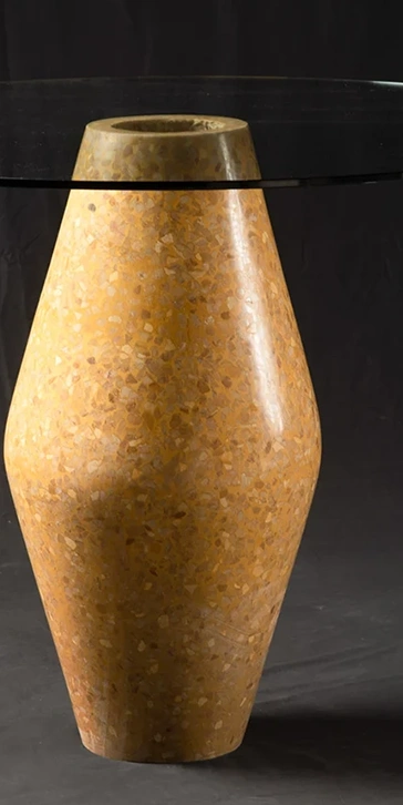 Pieds central pour table en verre