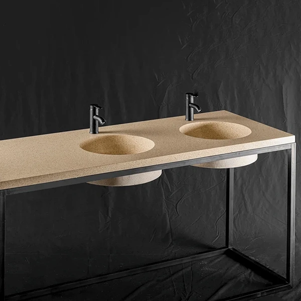 Lavabo à deux vasques en Granito