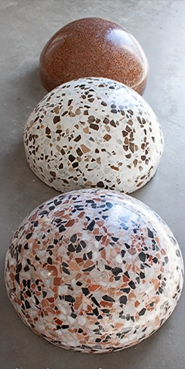 Demi-Sphères Sur-Mesure en Terrazzo