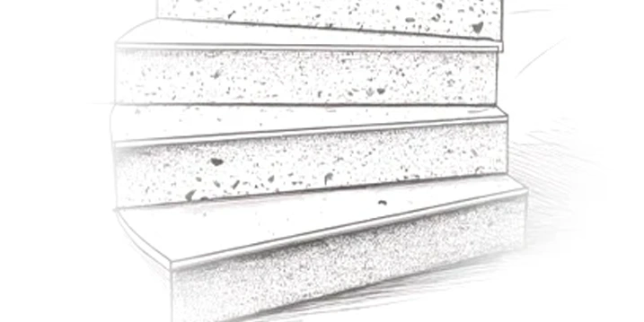 Escaliers spirale sur mesure avec nez de marche antidérapant